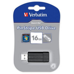 Memory stick USB 3.0, 16 GB, VERBATIM Pinstripe Black