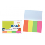 Stick index autoadeziv hartie, 50x20 mm, 4 culori neon, 200 file | set, STICK'N