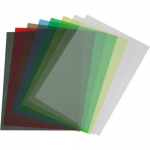 Coperti A4 indosariere, plastic transparent, 200 microni, albastru | fumuriu | verde, 100 buc | set, OFFICE PRODUCTS