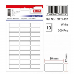 Etichete albe autoadezive, 30/A5, 12x30 mm, 300 buc | set, TANEX