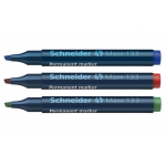 Marker permanent, varf tesit 1-4 mm, albastru | rosu | verde, SCHNEIDER Maxx 133